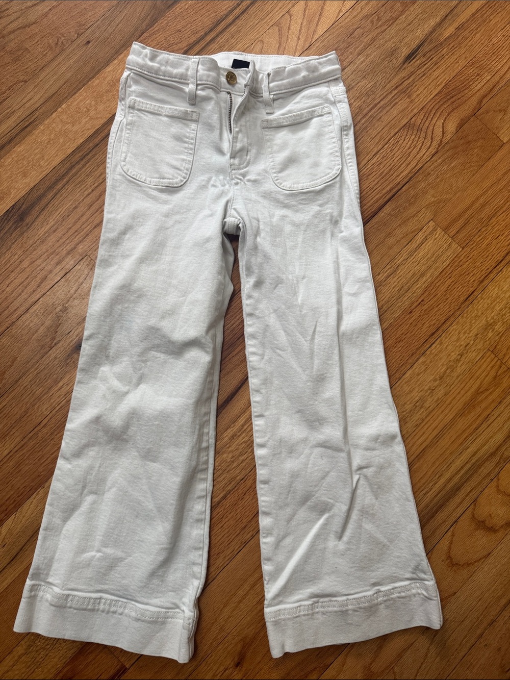 Crewcuts White Wide-Leg Jeans